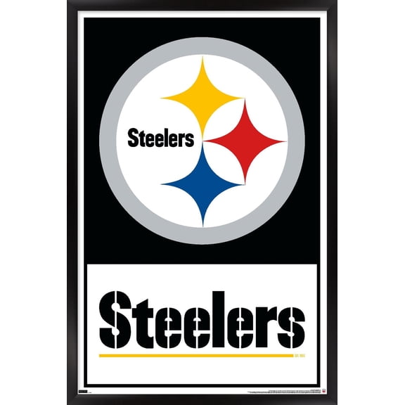 NFL Pittsburgh Steelers - Logo 21 Wall Poster, 14.725" x 22.375", Framed