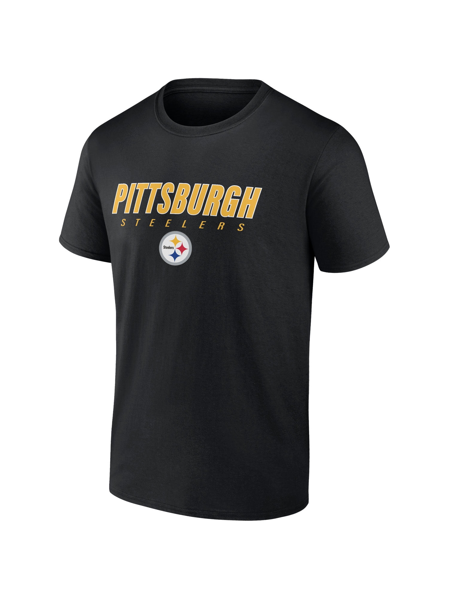 NFL Pittsburgh Steelers Men's Cotton Black Short Sleeve T-Shirt