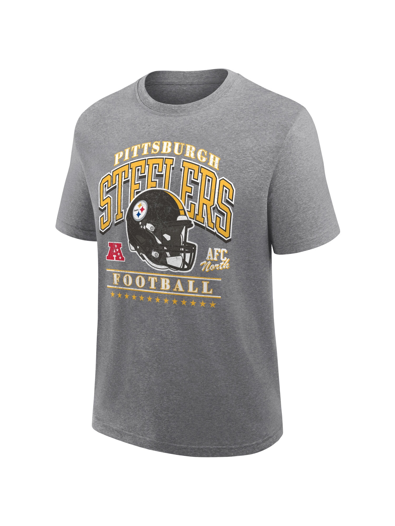 NFL Pittsburgh Steelers Men's Synthetic Charcoal Heather Short Sleeve T-Shirt