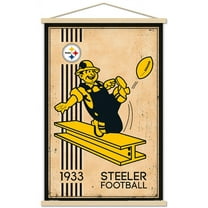 NFL Pittsburgh Steelers - Retro Logo 14 Wall Poster with Magnetic Frame, 22.375" x 34"
