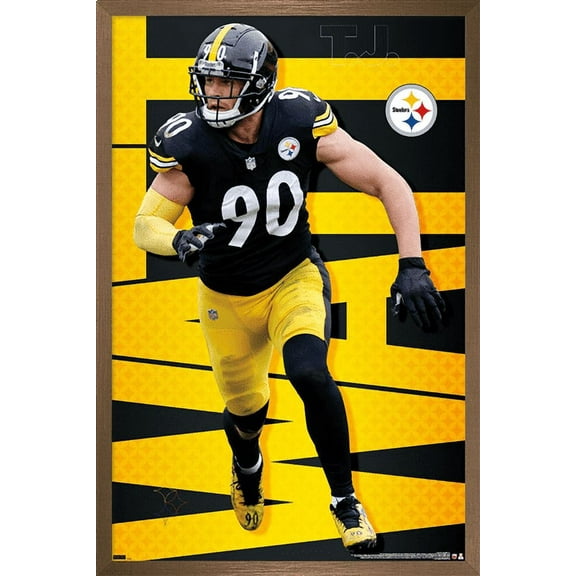 NFL Pittsburgh Steelers - T.J. Watt 21 Wall Poster, 22.375" x 34", Framed
