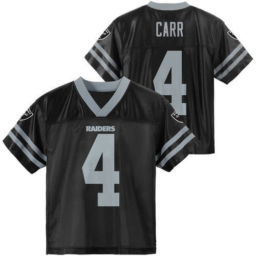 NFL, Player: D Carr, Raiders, YOUTH Player Jersey, Size 4(XS) - 18(XXL),  Team Color with Number
