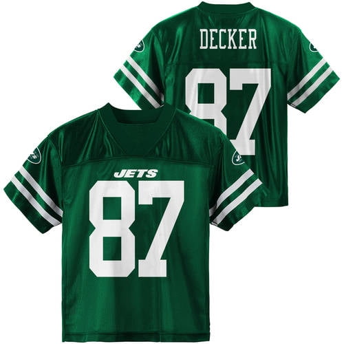 NFL, Player: E Decker, NY Jets, YOUTH Player Jersey, Size 4(XS) - 18(XXL),  Team Color with Number 