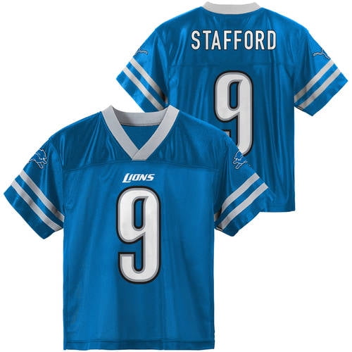 NFL, Player: M Stafford, Detroit Lions, YOUTH Player Jersey, Size 4(XS) -  18(XXL), Team Color with Number