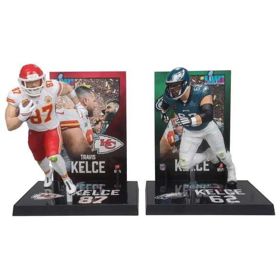 Jason Kelce and Travis Kelce Super Bowl LVII (Philadelphia Eagles/Kansas City Chiefs) NFL 2-Pack 7" Figures McFarlane's SportsPicks
