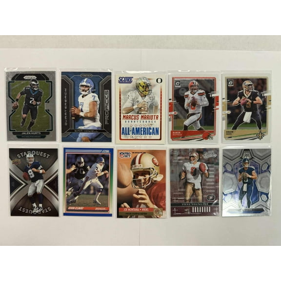 NFL Quarterback Card Lot | 10 Card Bundle