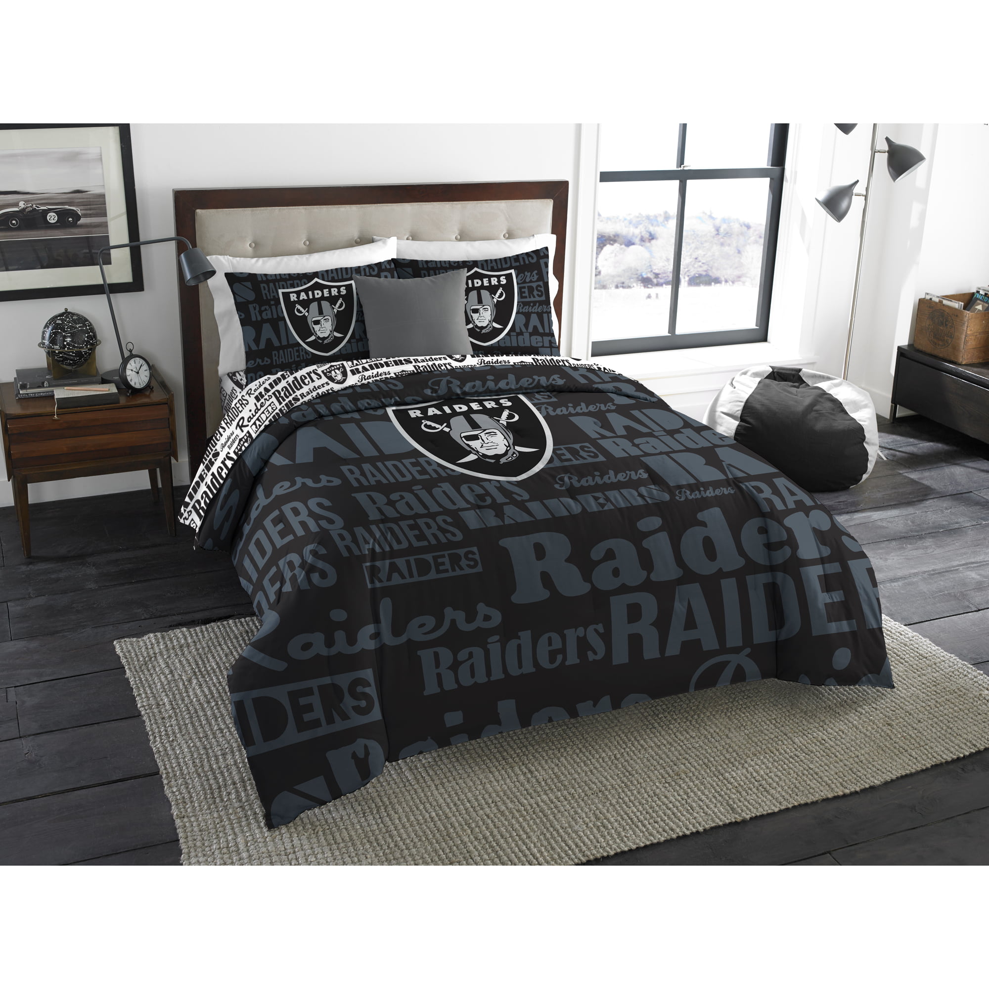 Las Vegas Raiders NFL Licensed Status Bed In A Bag Comforter & Sheet Set  - On Sale - Bed Bath & Beyond - 34843029