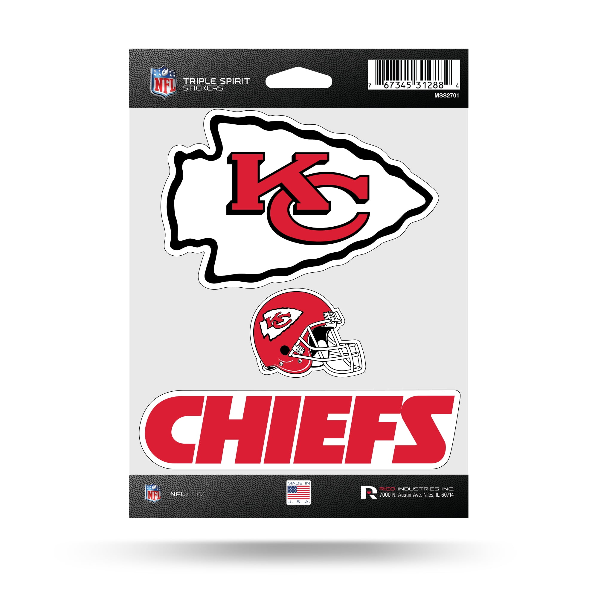 CHIEFS TRIPLE SPIRIT STICKERS