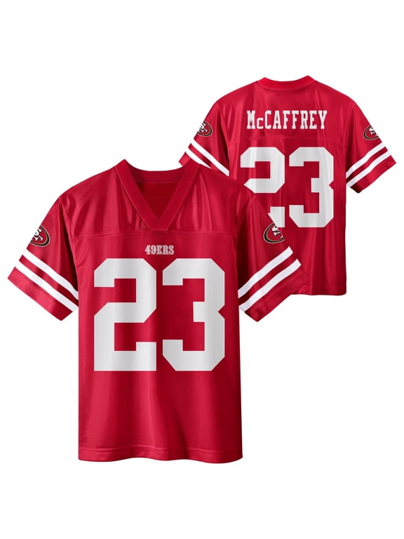 NFL SAN FRANCISCO 49ERS Boys Jersey Game Day Fan Apparel -Mccaffrey