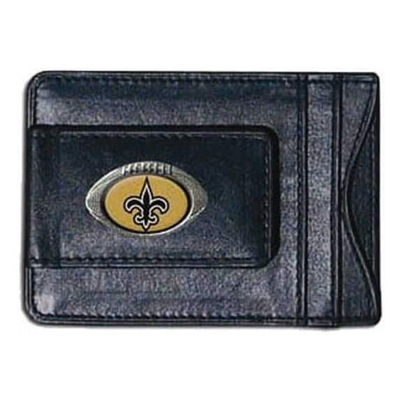 NFL Saints Leather Money Clip