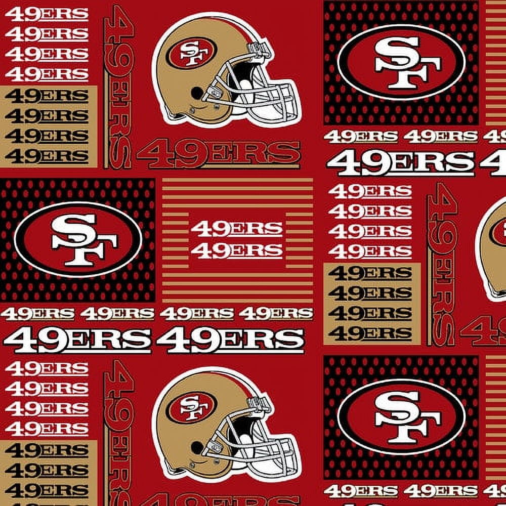 NFL San Francisco 49ERS Cotton Fabric per Yard