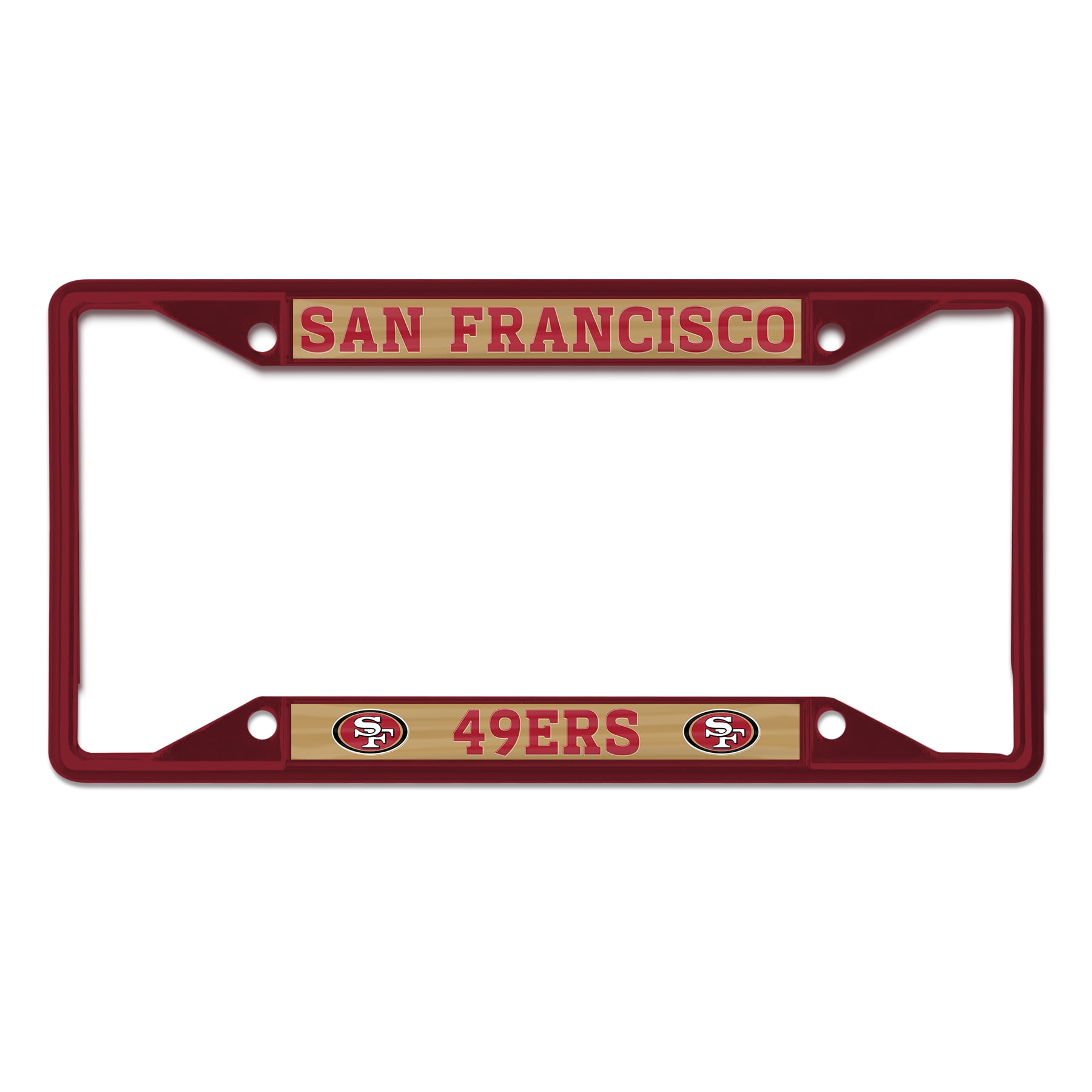 NFL San Francisco 49ERS Team Colored Small Over Small License Plate Frame