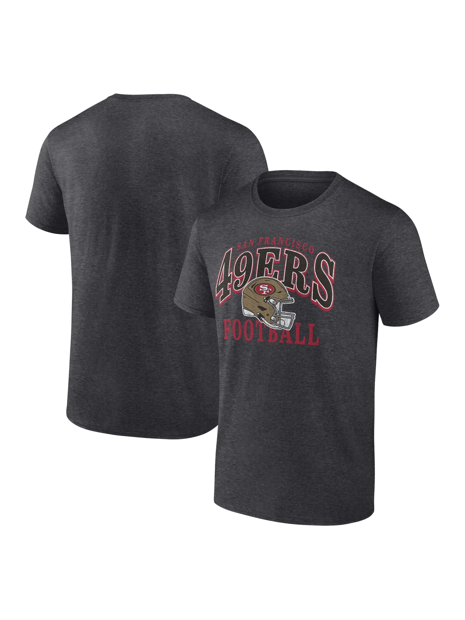 NFL San Francisco 49Ers Men's Cotton Charcoal Heather Short Sleeve T-Shirt