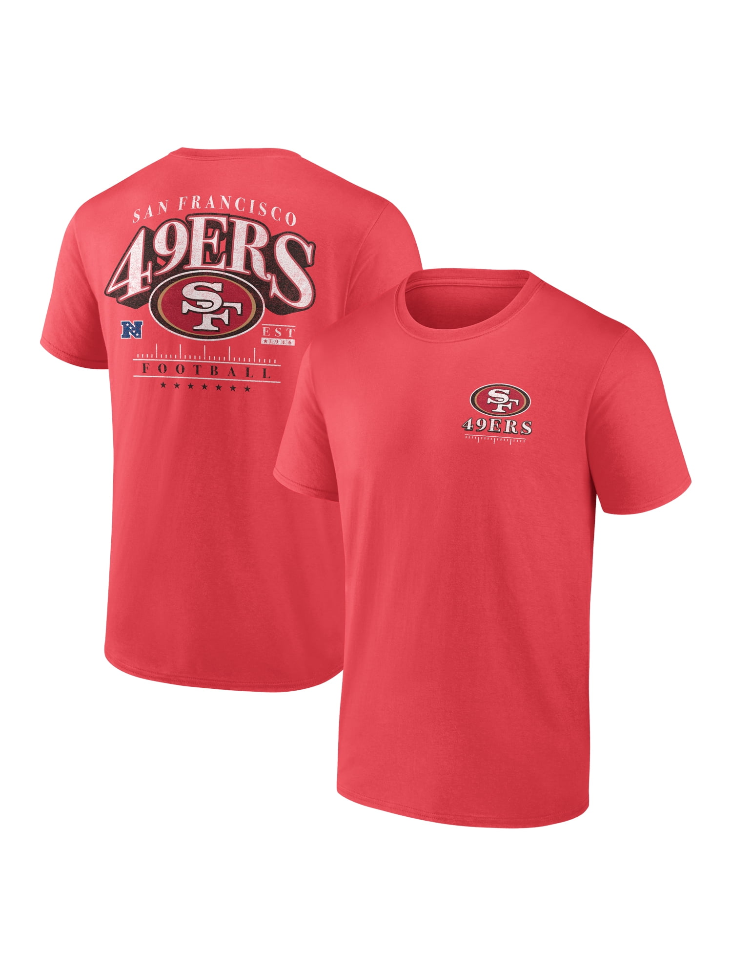 NFL San Francisco 49Ers Men's Cotton Faded Red Short Sleeve T-Shirt