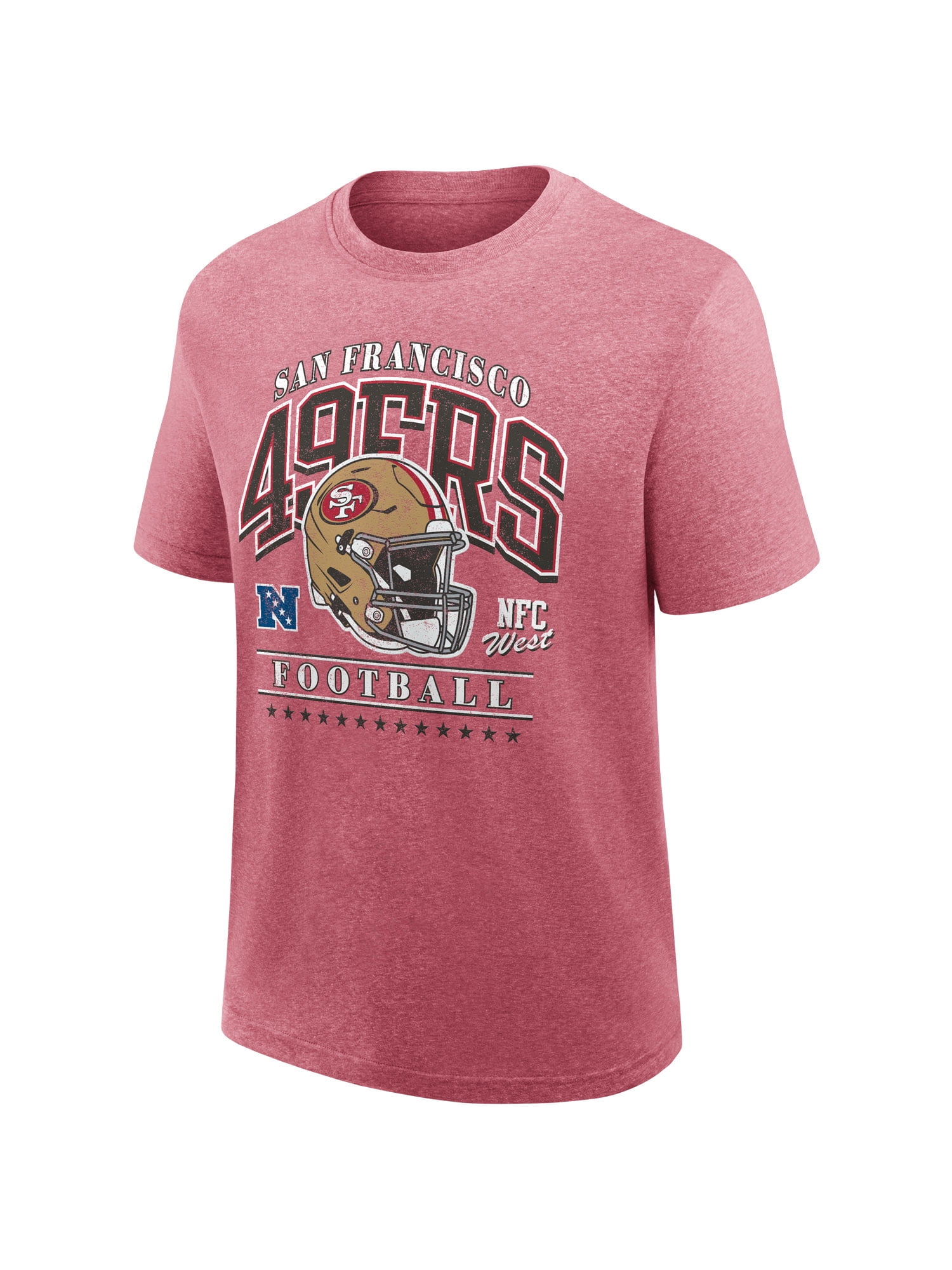 NFL San Francisco 49ers Men's Synthetic Red Heather Short Sleeve T-Shirt