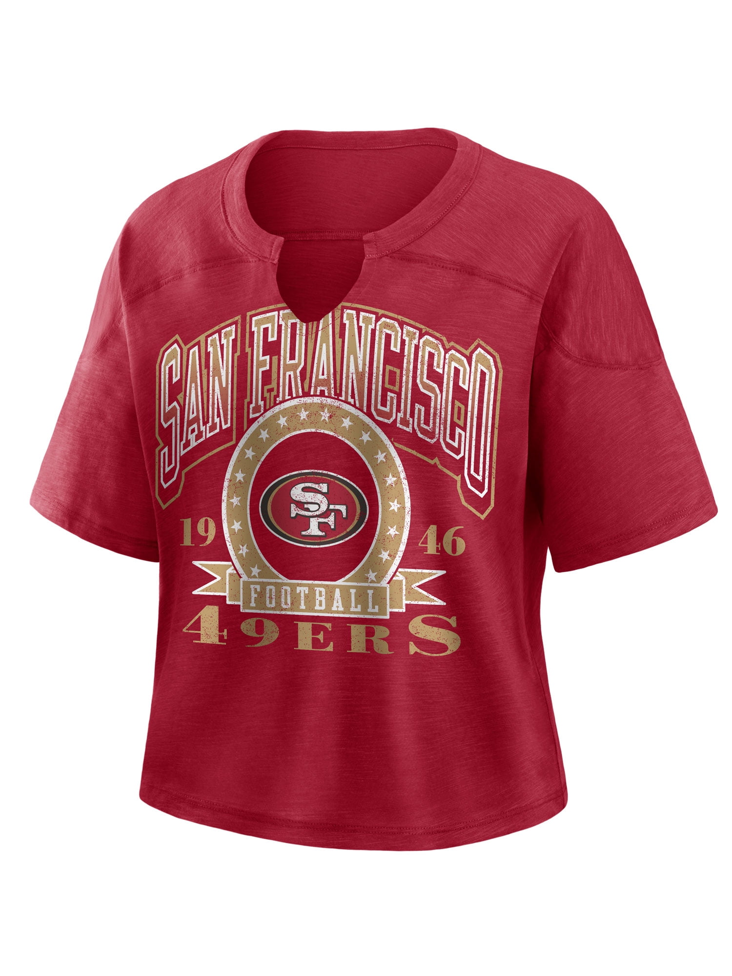 NFL San Francisco 49ers Women's Cotton Red Short Sleeve T-Shirt