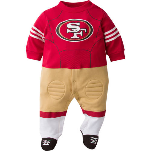 NFL San Francisco 49ers Baby Boys Team Uniform Footysuit with Cleats - image 1 of 1