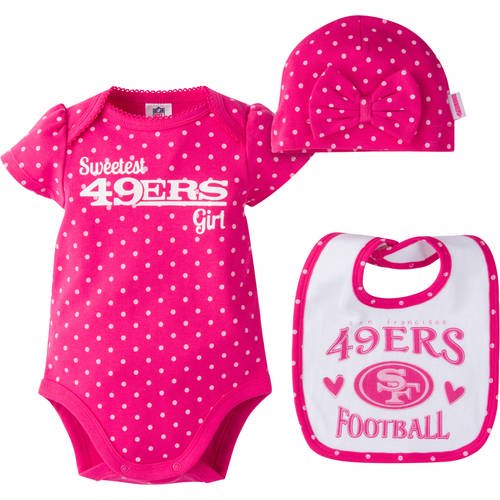 49ers infant/baby 3pc outfit 49ers baby gift 49ers newborn 49ers baby  clothes