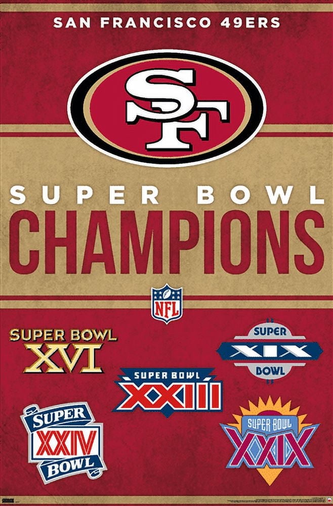 NFL San Francisco 49ers - Champions 23 Wall Poster, 22.375" x 34 ...