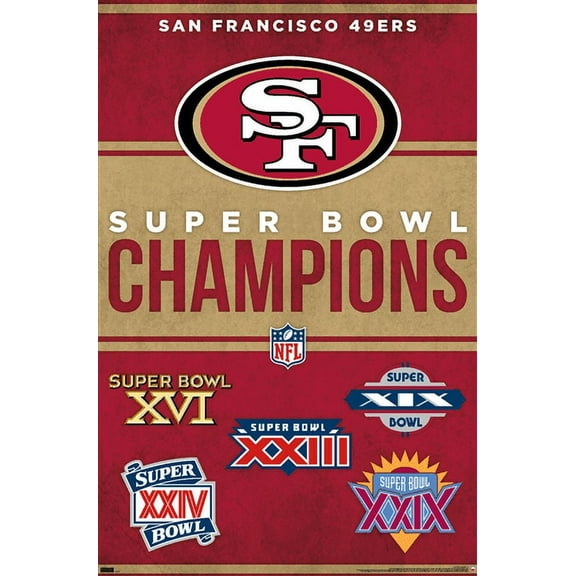 NFL San Francisco 49ers - Champions 23 Wall Poster, 22.375" x 34"