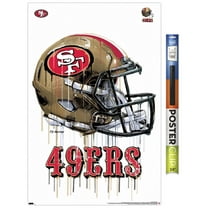 NFL San Francisco 49ers - Drip Helmet 20 Wall Poster, 22.375" x 34"