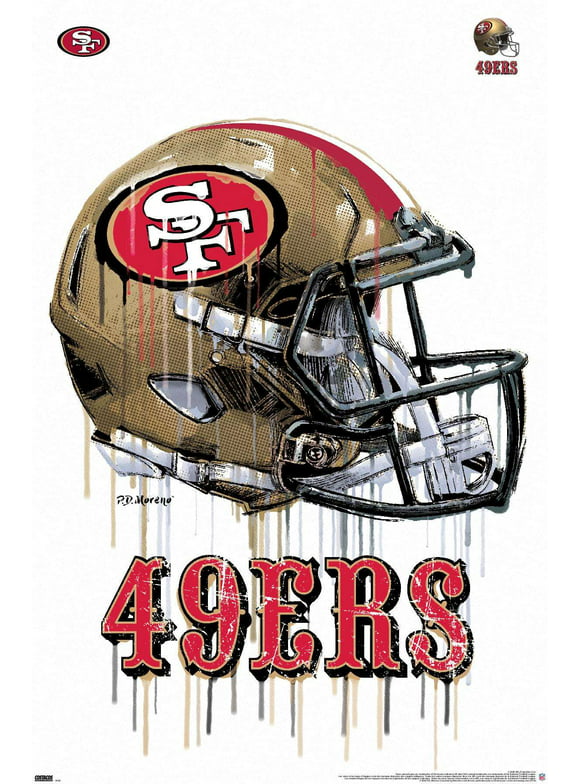 NFL San Francisco 49ers - Drip Helmet 20 Wall Poster, 22.375" x 34"