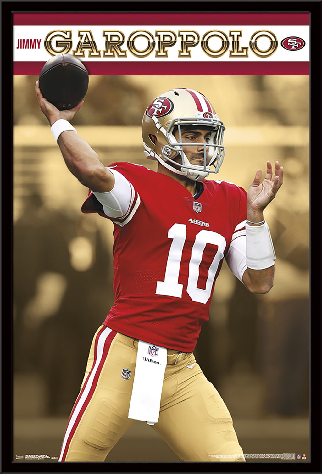 NFL San Francisco 49ers - Jimmy Garoppolo 18 Wall Poster, 22.375