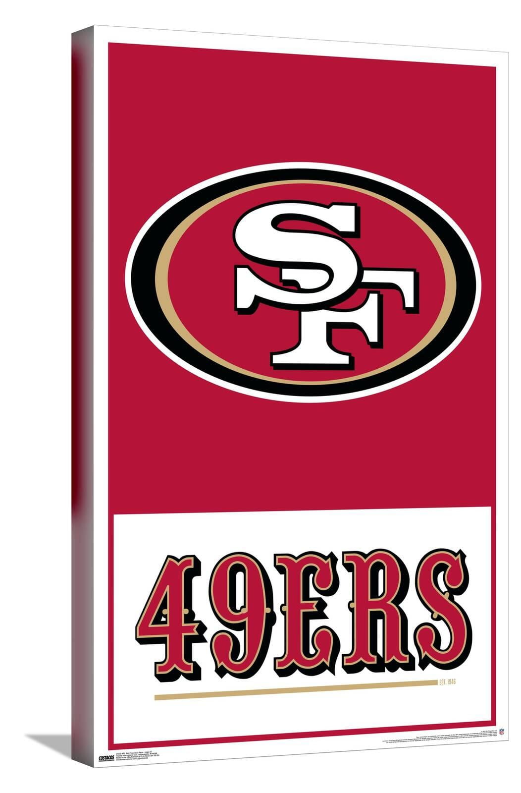 NFL San Francisco 49ers - Logo 21 Canvas Wall Poster, 14.725" x 22.375 ...