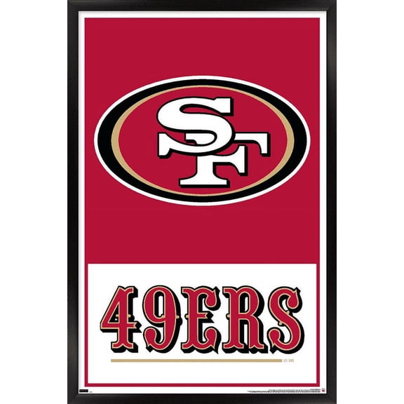 NFL San Francisco 49ers - Logo 21 Wall Poster, 14.725" x 22.375", Framed