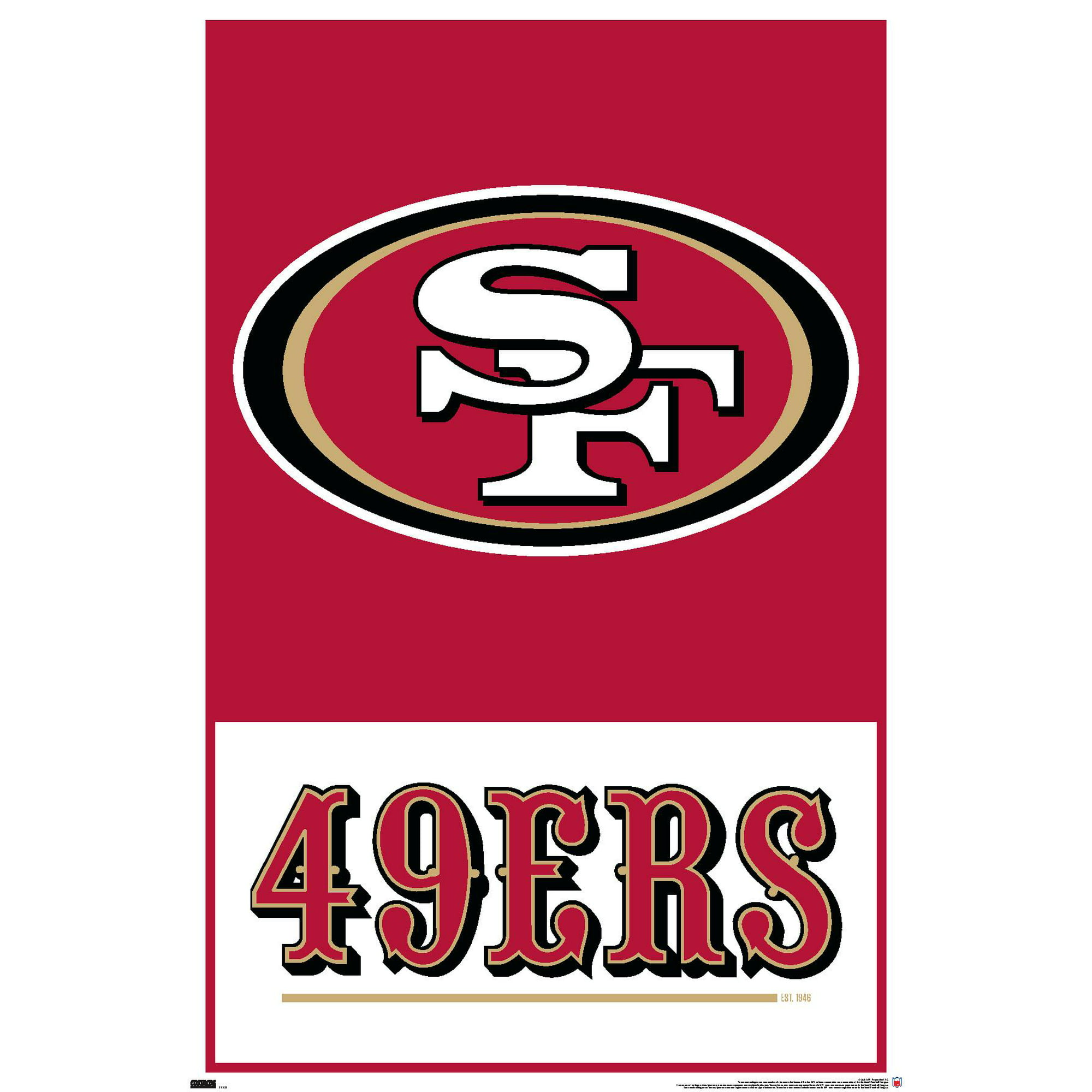 NFL San Francisco 49ers - Logo 21 Wall Poster, 22.375' x 34'