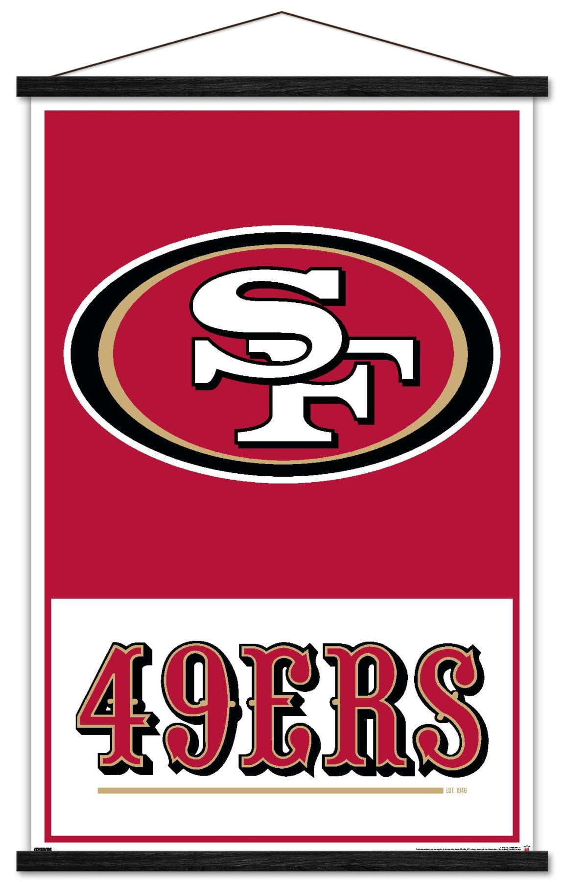 NFL San Francisco 49ers - Logo 21 Wall Poster with Magnetic Frame, 22. ...
