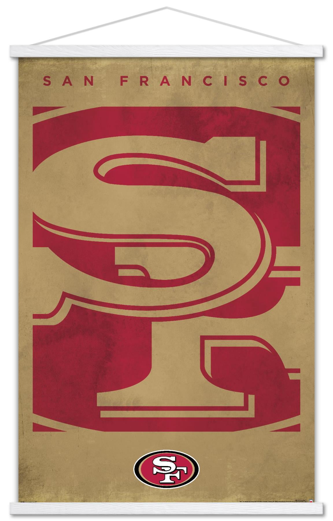 NFL San Francisco 49ers - Logo 25 Wall Poster with Magnetic Frame, 22. ...