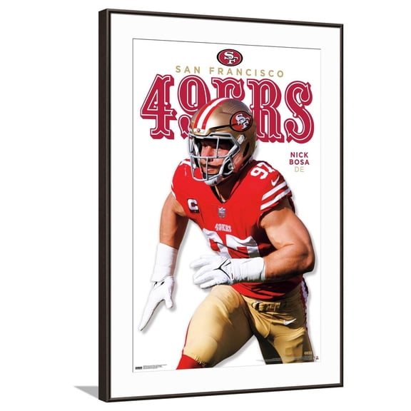 NFL San Francisco 49ers - Nick Bosa Feature Series 23 Canvas Wall Poster, 22.375" x 34"