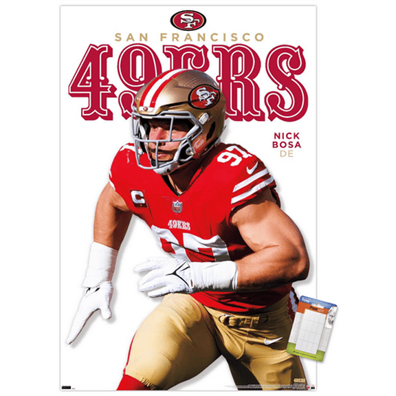 NFL San Francisco 49ers - Nick Bosa Feature Series 23 Wall Poster, 22.375" x 34"