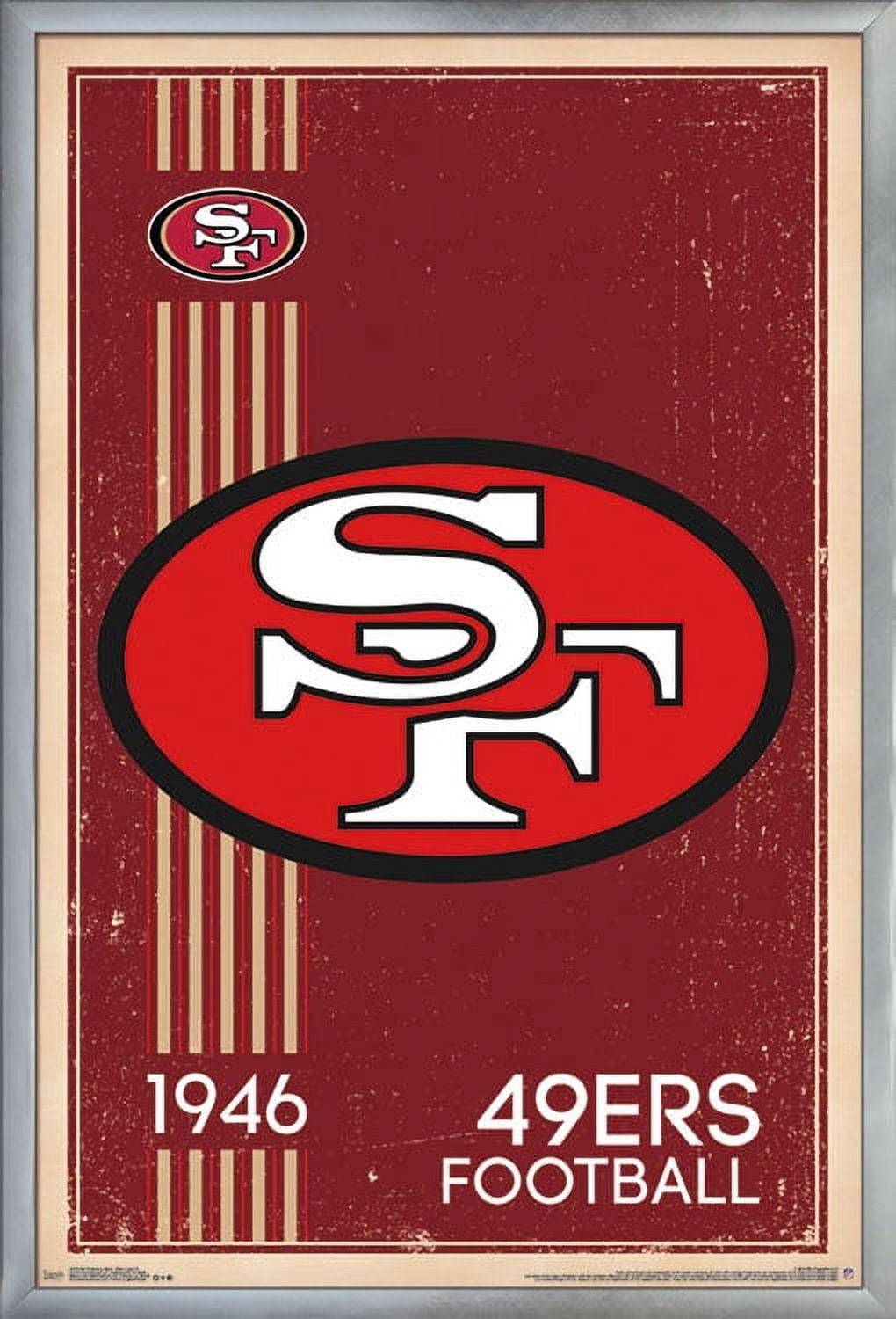 NFL San Francisco 49ers - Retro Logo 14 Wall Poster, 22.375" x 34 ...