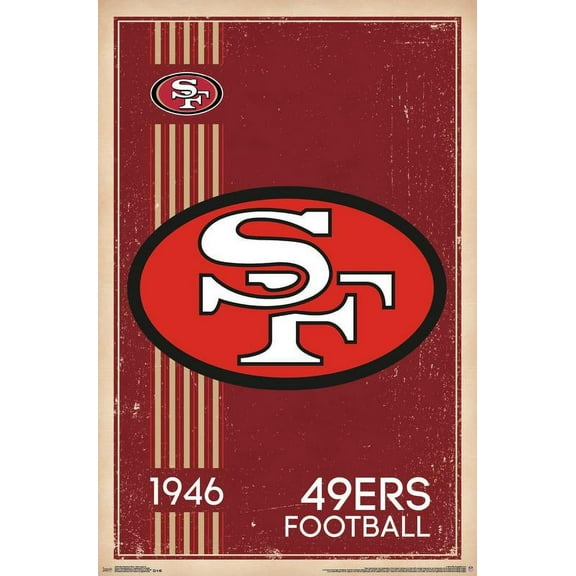 NFL San Francisco 49ers - Retro Logo 14 Wall Poster, 22.375" x 34"