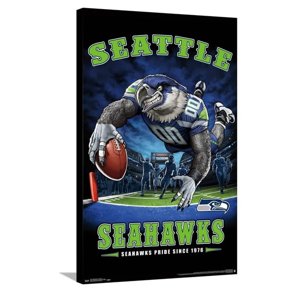NFL Seattle Seahawks - End Zone 17 Canvas Wall Poster, 22.375" x 34"
