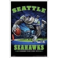thumbnail image 1 of NFL Seattle Seahawks - End Zone 17 Wall Poster, 22.37" x 34", Framed, 1 of 2
