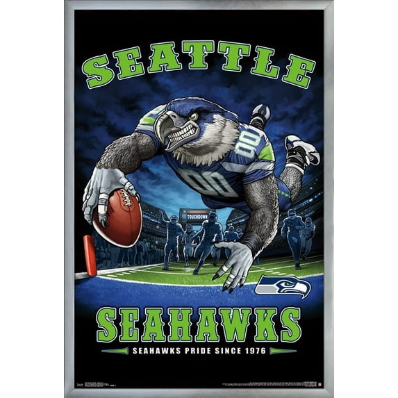 NFL Seattle Seahawks - End Zone 17 Wall Poster, 22.375" x 34", Framed