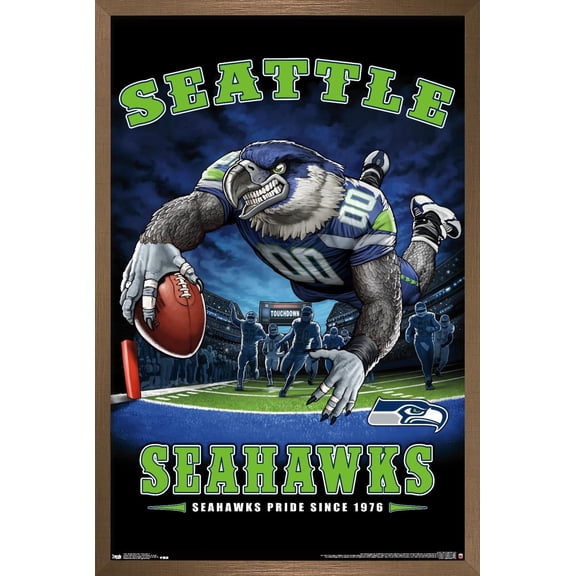 NFL Seattle Seahawks - End Zone 17 Wall Poster, 22.375" x 34", Framed