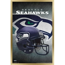 NFL Seattle Seahawks - Helmet 16 Wall Poster, 14.725" x 22.375", Framed