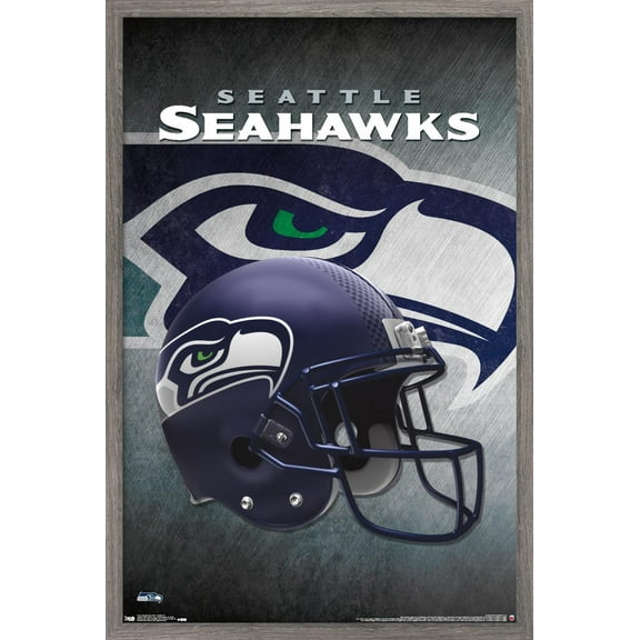 NFL Seattle Seahawks - Helmet 16 Wall Poster, 22.375" x 34", Framed