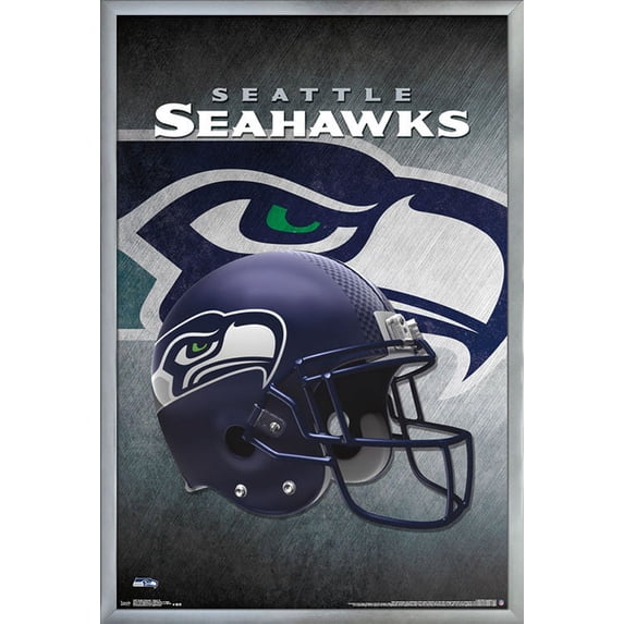 NFL Seattle Seahawks - Helmet 16 Wall Poster, 22.375" x 34", Framed
