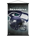thumbnail image 1 of NFL Seattle Seahawks - Helmet 16 Wall Poster with Wooden Magnetic Frame, 22.37" x 34", 1 of 3