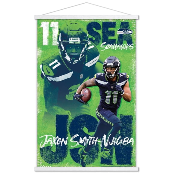 NFL Seattle Seahawks - Jaxon Smith-Njigba 26 Wall Poster with Magnetic Frame, 22.375" x 34"