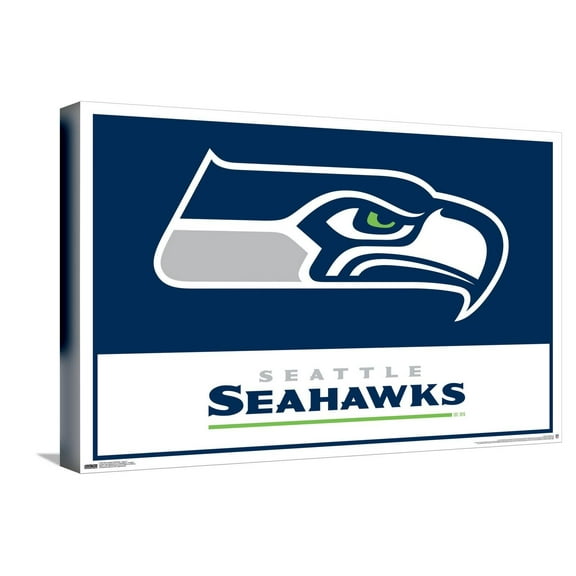 NFL Seattle Seahawks - Logo 21 Canvas Wall Poster, 14.725" x 22.375"