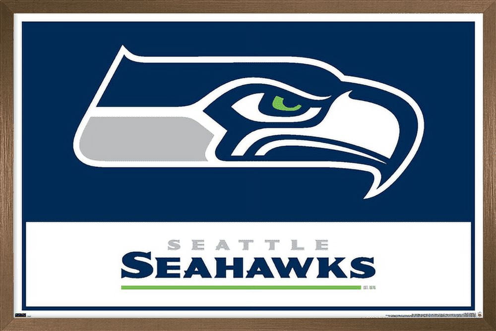 NFL Seattle Seahawks - Logo 21 Wall Poster, 14.725" x 22.375", Framed