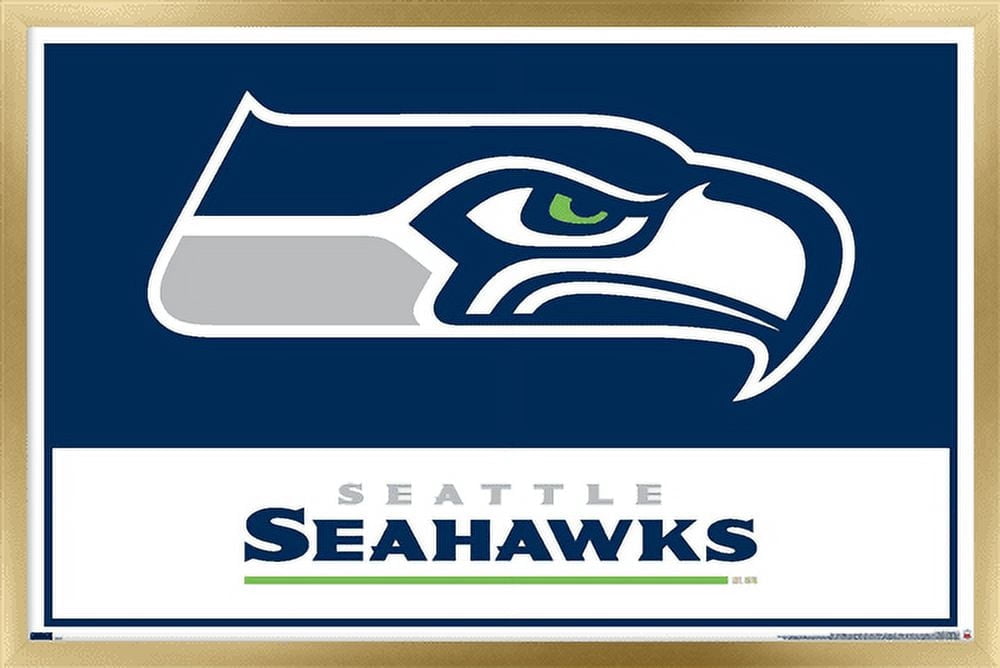 NFL Seattle Seahawks - Logo 21 Wall Poster, 22.375" x 34", Framed