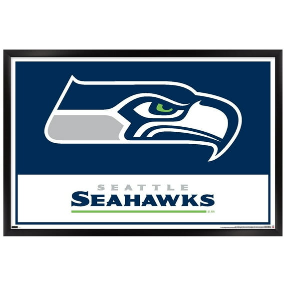 NFL Seattle Seahawks - Logo 21 Wall Poster, 22.375" x 34", Framed
