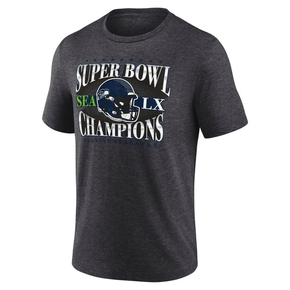 NFL Seattle Seahawks Super Bowl 60 Champions Men's Charcoal Heather Short Sleeve T-Shirt